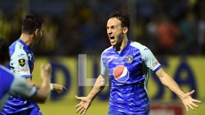 Gonzalo Klusener ha marcado el gol del Motagua ante Real España.