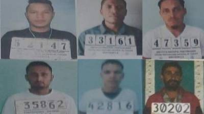 Fotografías de los seis reclusos fugados de Támara.
