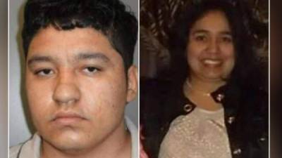 El hondureño Oliver Mauricio Funes-Machado, al lado su mamá Yessenia Funes-Machado.