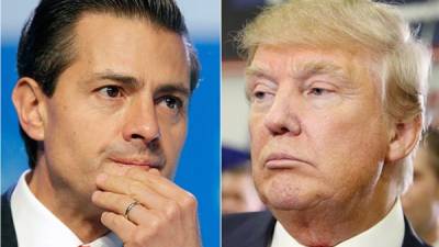Enrique Peña Nieto, presidente de México, al lado el candidato republicano Donald Trump.
