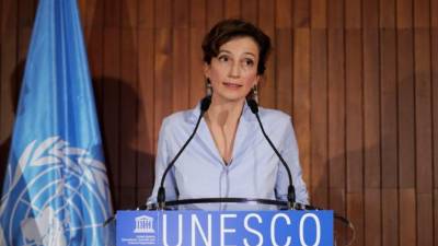 La exministra francesa de Cultura, Audrey Azoulay. AFP