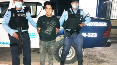El detenido fue presentado por las autoridades policiales de Comayagua.