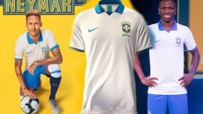 Así es la nueva camisa blanca de Brasil, Neymar ya posa con ella y Vinicius Junior también.