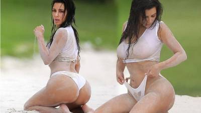 Kim Kardashian perdió 70 libras y lució en las playas mexicanas como nadie.