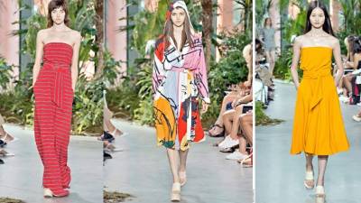 Una de las prendas más icónicas del desfile, fue sin duda la gabardinas estampada.