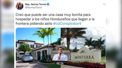 Norma Torres ha sido acérrima crítica del expresidente hondureño Juan Orlando Hernández.