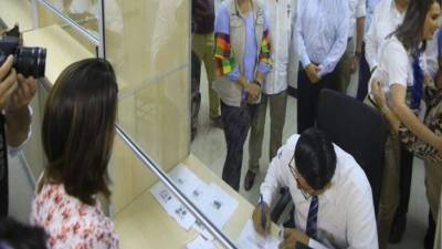 Imagen de archivo de oficina migratoria en Honduras.