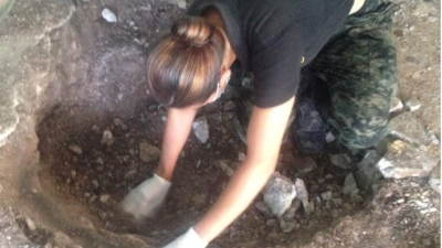 Momentos en que agentes de Fusina realizaban la inspección.