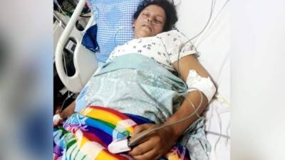María Antonia Mejía cuando ingresó a la emergencia de medicina interna en el hospital Mario Rivas el primero de junio.