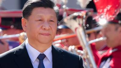 Xi Jinping fue recibido por la Guardia de Honor italiana.