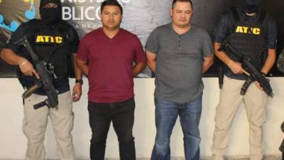 Marco Antonio Reyes Santos y Bryan Alvarenga Pineda fueron capturados por la Atic en Santa Rosa de Copán.