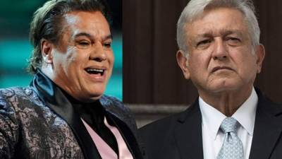 Juan Gabriel (i) estaría pidiendo una audiencia con AMLO (d) según Joaquín Muñoz.