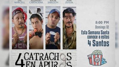'4 catrachos en apuros' estará a disposición del público en YouTube a partir del 12 de abril.