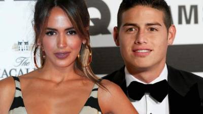Collage de fotos de Shannon de Lima y James Rodríguez.