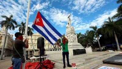 Imagen de archivo de una protesta en Cuba. EFE