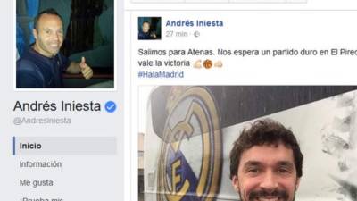 Después de varios minutos el post en la cuenta de Iniesta fue borrado.