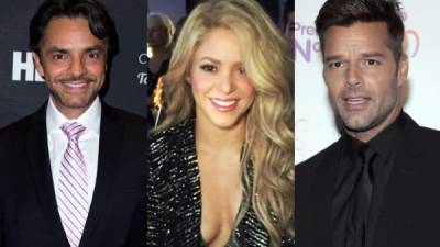 Eugenio Derbez, Shakira y Ricky Martin.