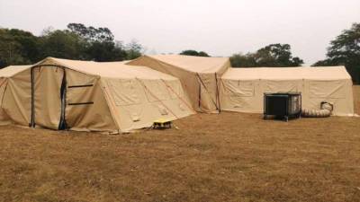 El hospital móvil en Villanueva tiene un valor de 5.5 millones de lempiras.