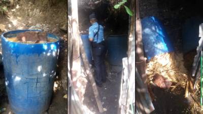 Ocho barriles con chicha fueron destruidos.