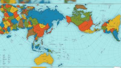 El mapa de un arquitecto japonés proyecta un planeta esférico a un mapa plano.