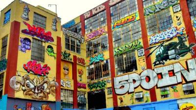 Durante 20 años el edificio sirvió de lienzo para los artistas.// Foto redes.