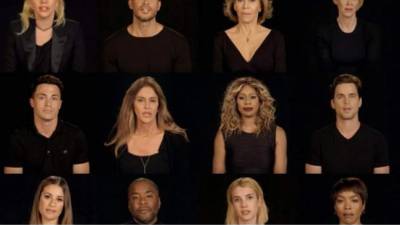 Algunas de las estrellas que participaron en el video.