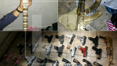 Armas cortas y armas largas fueron parte de las armas que se encontraron cuando se dio la captura, primero de Inocente Valle, y luego de Luis y Arnulfo Valle Valle.