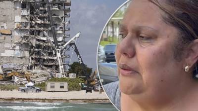 La hondureña Jannet Rodríguez mientras cuenta a CNN cómo fue rescatada del edificio.