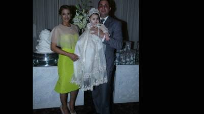 Ivette y Elías Ganineh con su hermoso bebé Elías Enrique Ganineh Mallof, el nuevo cristiano.