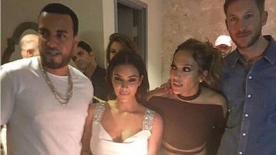 French Montana, Kim Kardashian, Jennifer López y Calvin Harris.