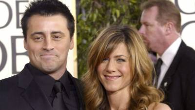 Matt Leblanc y Jennifer Aniston en los Globos de Oro.