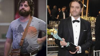 Zach Galifianakis llegó a recibir su premio a los SAG Awards por 'Birdman'.