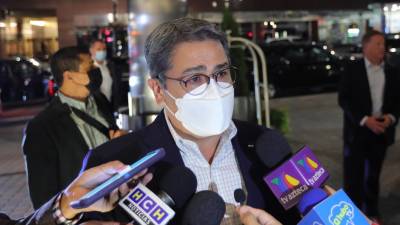 Juan Orlando Hernández durante su estadía en Nueva York.