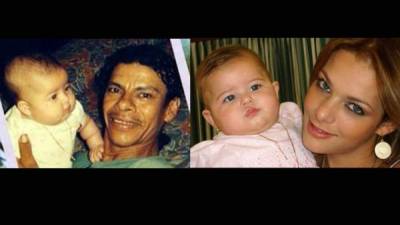 Nathalia Casco junto a su padre José Fernando Casco y su hija Daniela.
