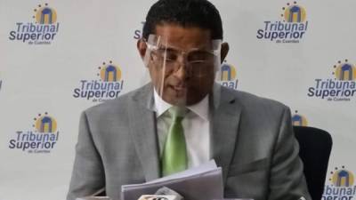 El magistrado presidente del TSC, José Juan Pineda, informó sobre el envío del primer informe al Ministerio Público.