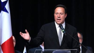 En la imagen un registro del presidente de Panamá, Juan Carlos Varela. EFE/Archivo
