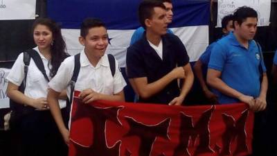 Estudiantes protestan en la zona sur de Honduras.