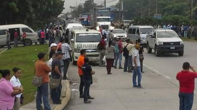 En San Pedro Sula se reportan tomas de vías en el bulevar del este y el sector El Carmen.