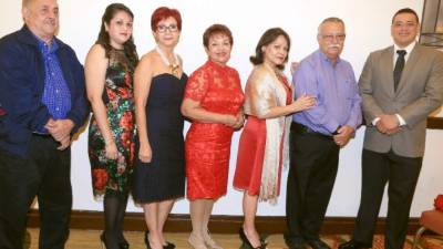 Samuel Escoto, Mercedes Euceda, Zelma Estrada, Santa Euceda, Aída Tejeda, Guillermo Díaz y Juan Euceda.