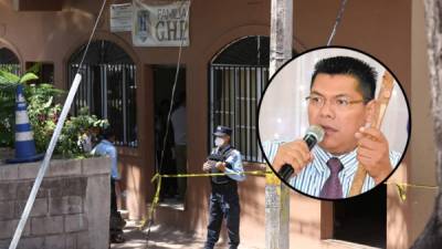 La Policía Nacional acordonó el área para iniciar la labor investigativa en torno al crimen contra Rony Alberto López.