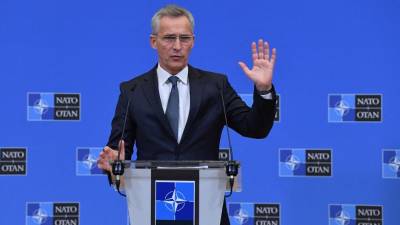 El Secretario General de la OTAN, Jens Stoltenberg, da una declaración sobre el ataque de Rusia a Ucrania, en la sede de la OTAN en Bruselas.