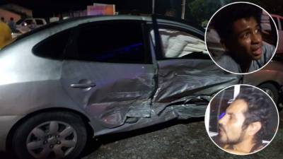 Este es el vehículo en el que se conducían los presuntos malhechores.