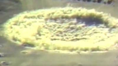 Las imágenes muestran la magnitud del daño que puede provocar una explosión de ese tipo de bombas.