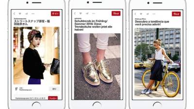 De izquierda a derecha, los ‘pines’ sobre moda más populares entre los usuarios de Japón, Alemania y Brasil.