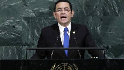 Foto de archivo del presidente de Guatemala, Jimmy Morales. EFE/Archivo