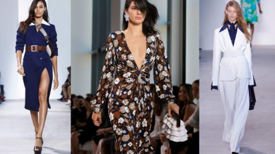 Los vestidos de influencia retro son una constante en la propuesta del diseñador.