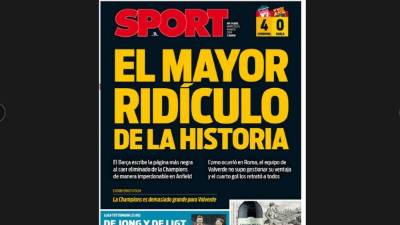 Los medios internacionales desnudaron este miércoles el pésimo trabajo hecho por los jugadores del Barcelona contra Liverpool el pasado martes. La eliminación esa imperdonable y ridícula, según el diario Sport que tiró durísimo contra los azulgranas.