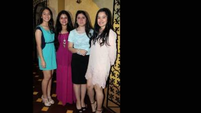 Katherine Mejía, Larissa Reyes, Nicole Martínez y Gina Zapata.