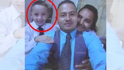 Foto en vida del pequeño Ezequiel Bonilla junto a sus padres.