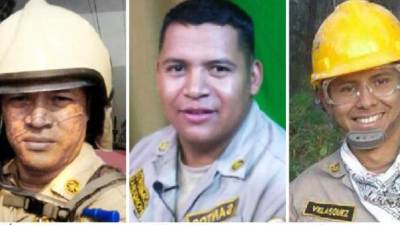 Los tres bomberos que sufrieron quemaduras serán llevados a un centro asistencial en México.